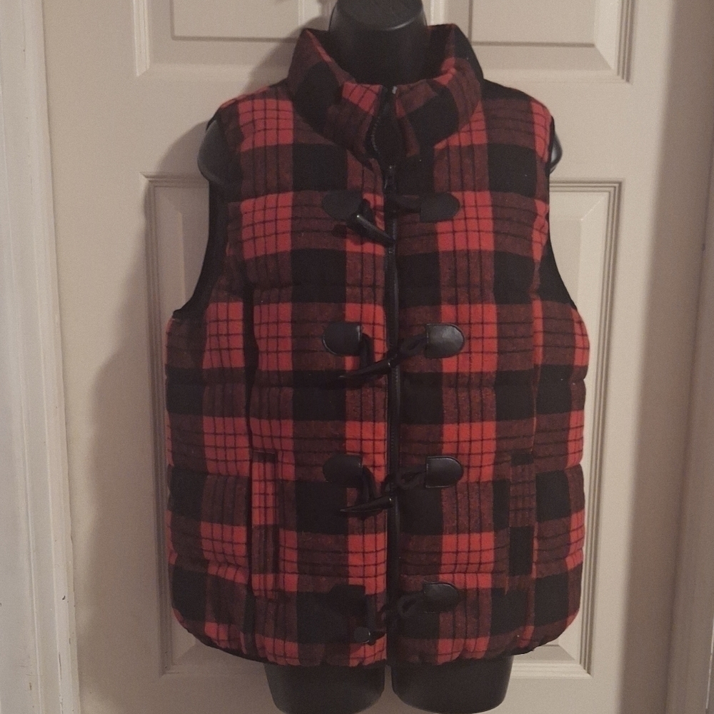RuffHewn plaid large vest women
